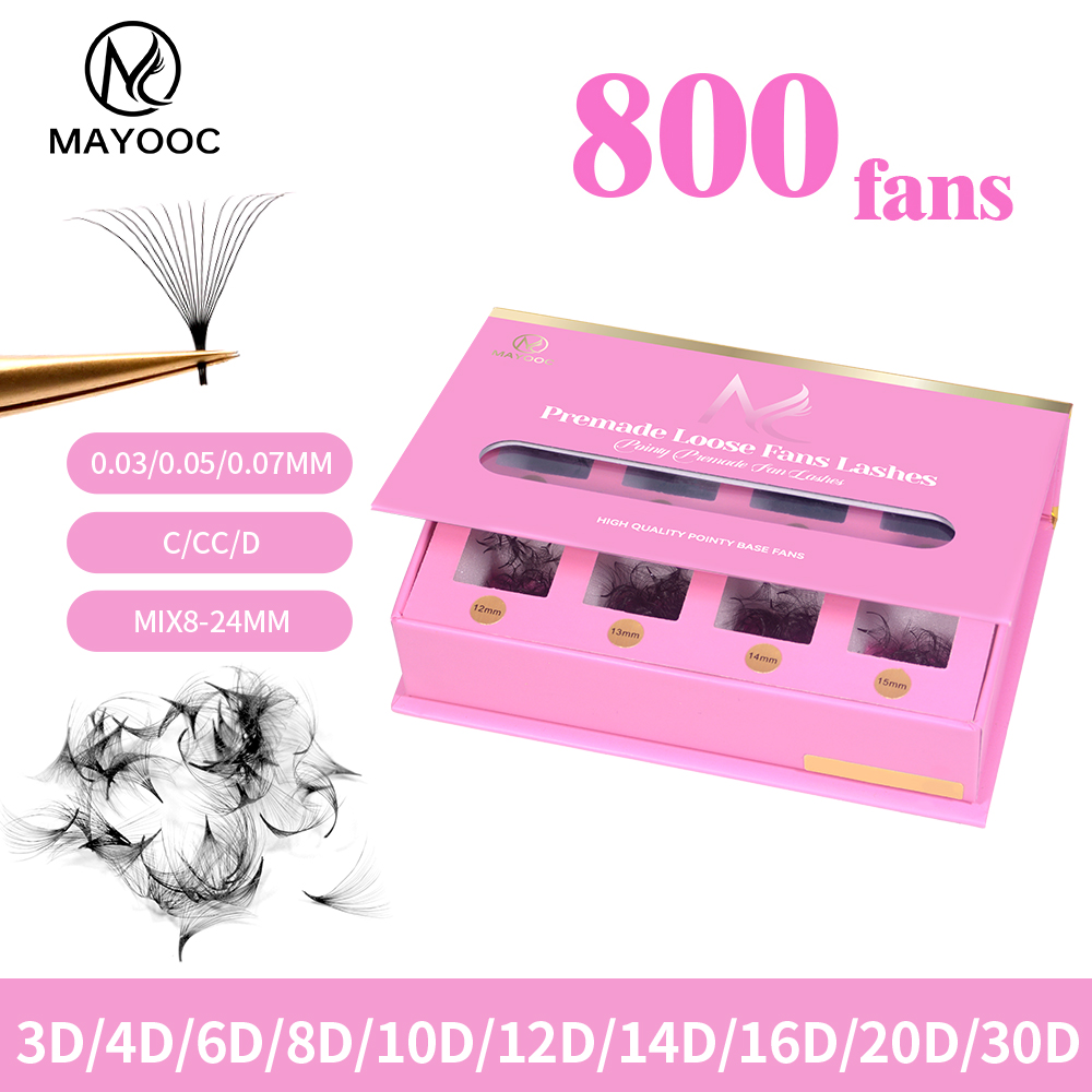رموش MAYOOC 800Fans فضفاضة، وص - مراجعة Eyelash Extension Russian وسعره