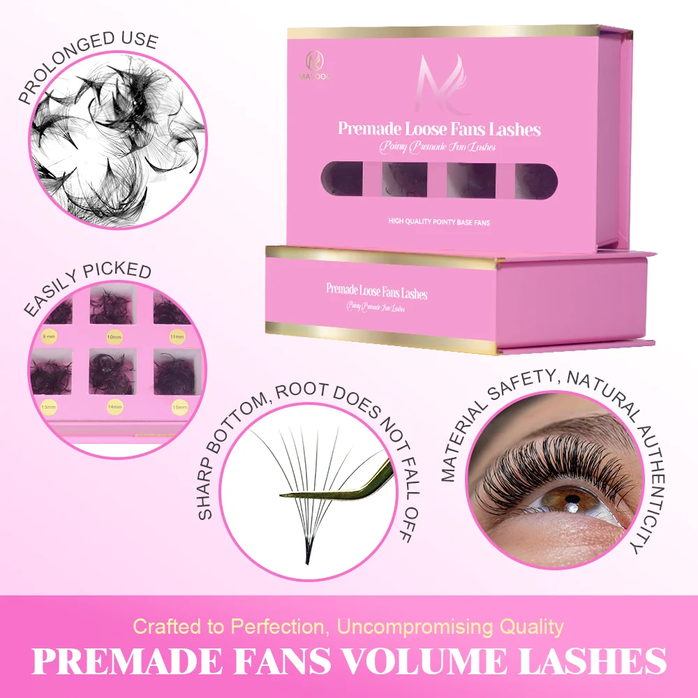 رموش MAYOOC 800Fans فضفاضة، وص - مراجعة Eyelash Extension Russian وسعره