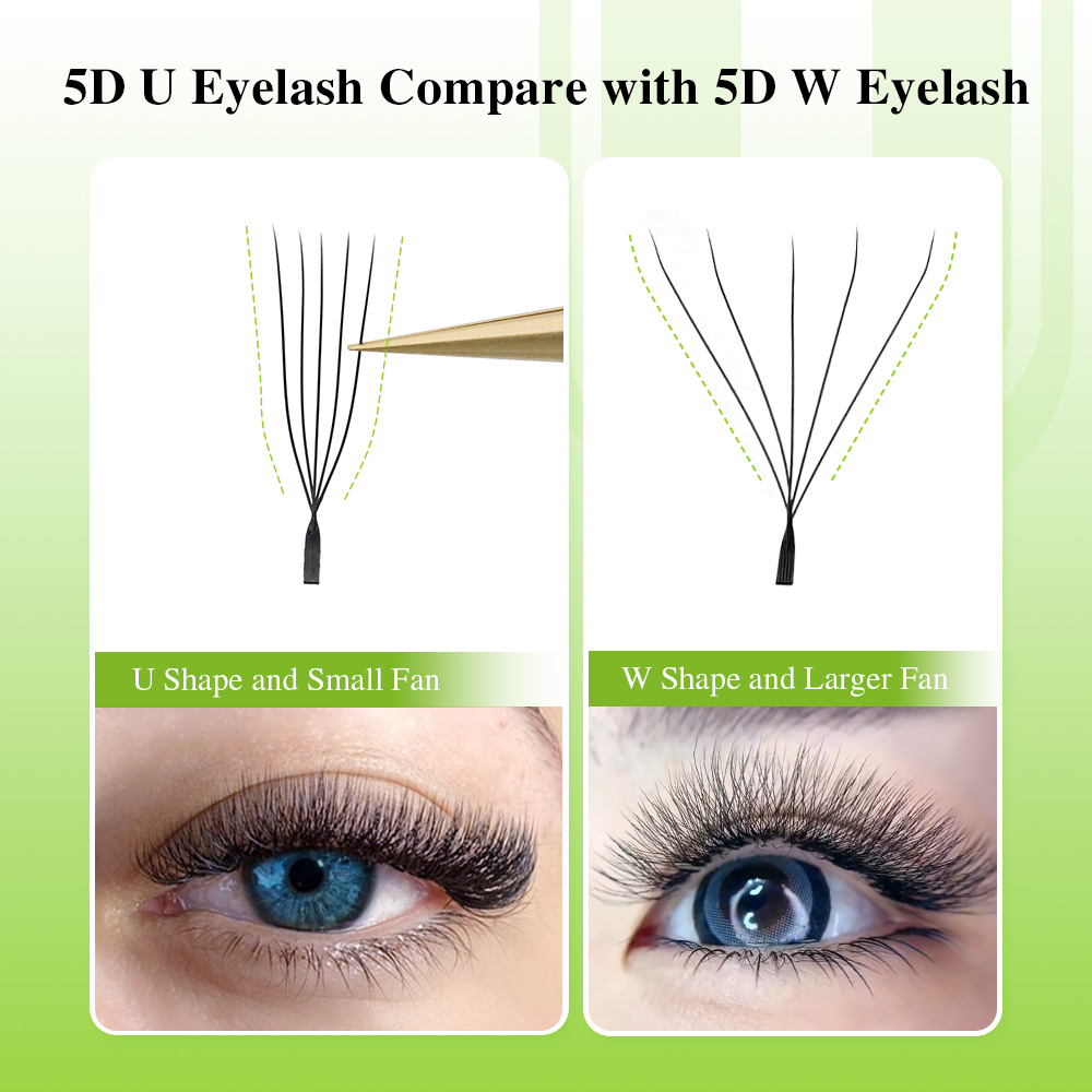 NAGARAKU U شكل ثلاثية الأبعاد/ - مراجعة Eyelash Extension Human Hair وسعره