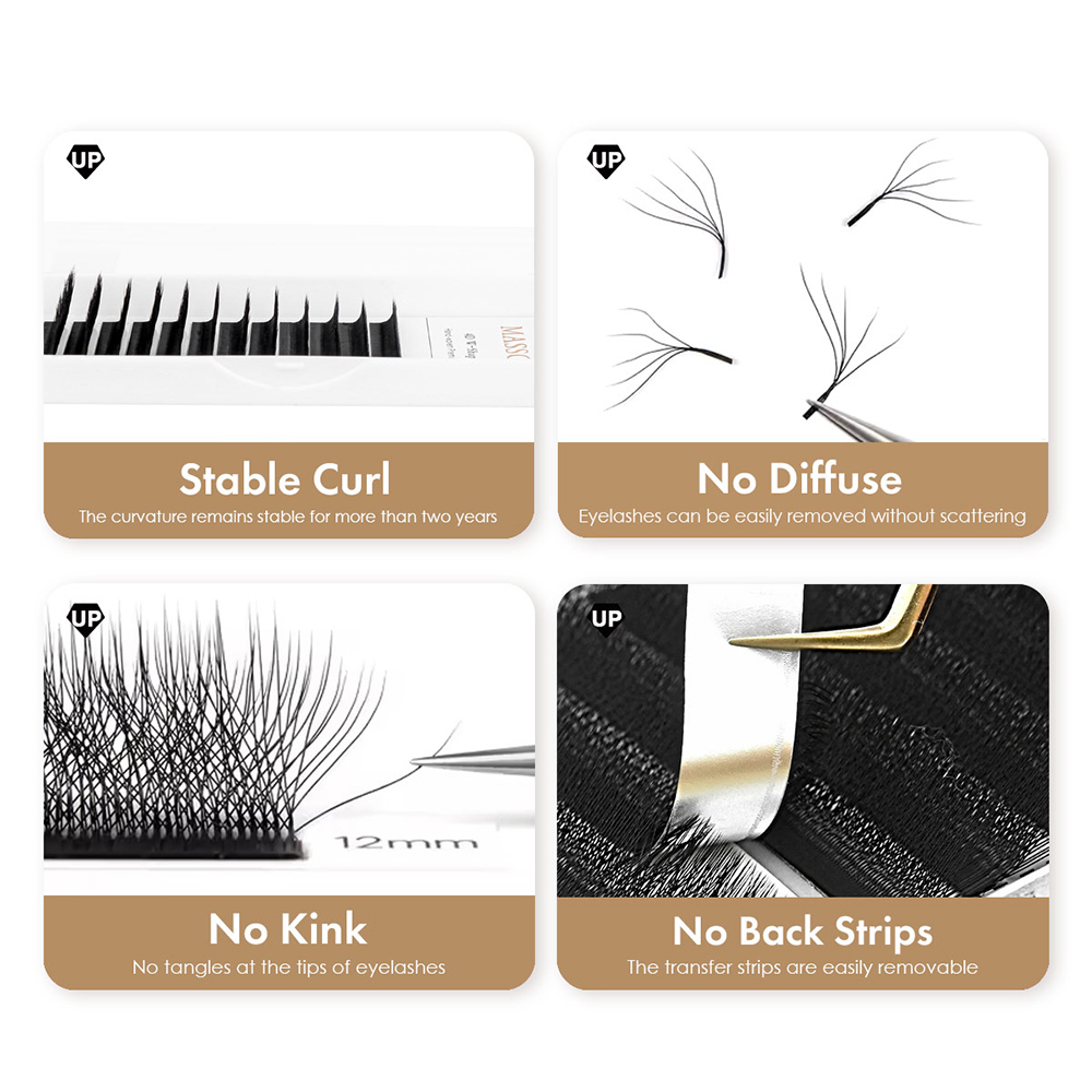 MASSCAKU L LU M Curl YY/W شكل  - مراجعة Eyelash Extension Human Hair وسعره