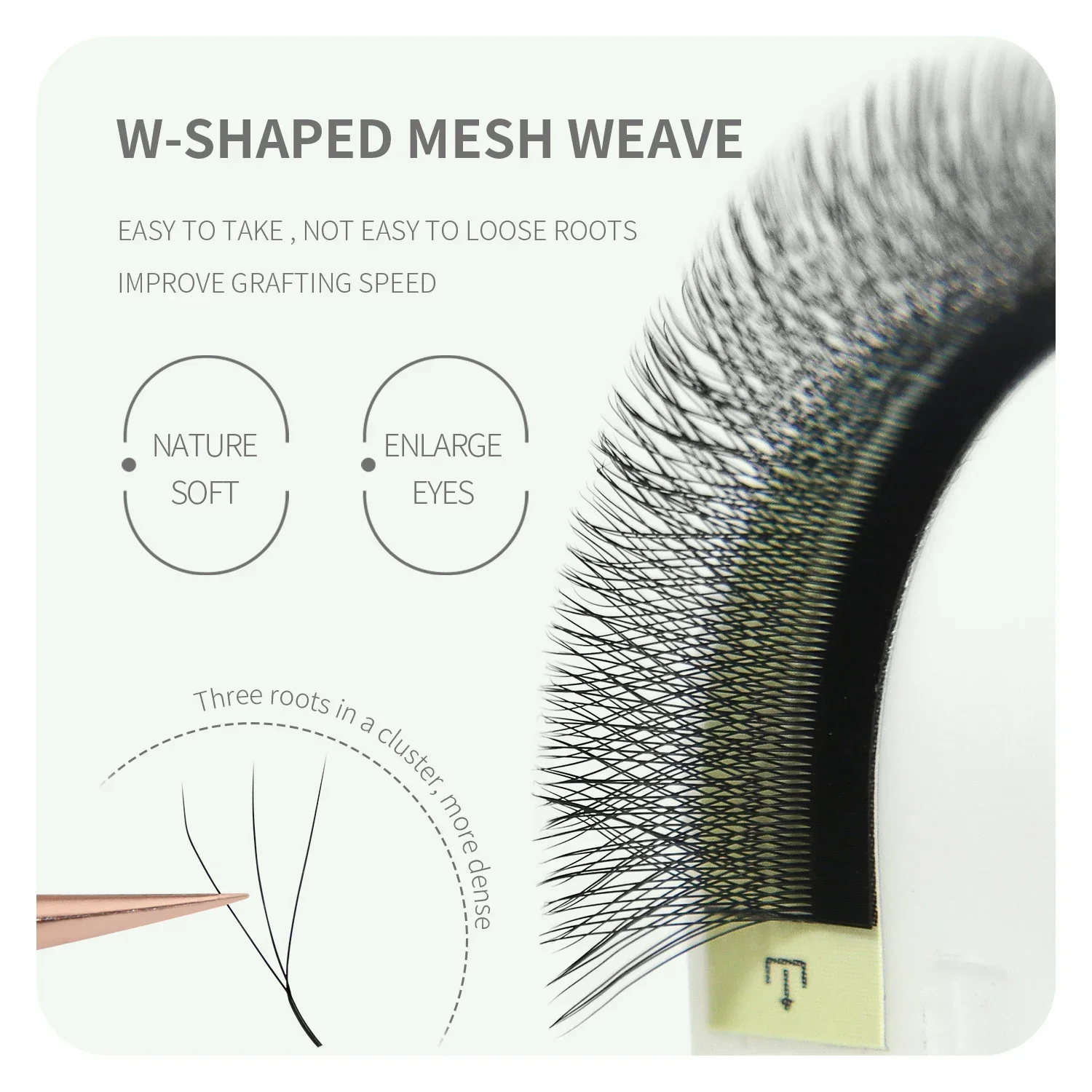 ANNAFRIS Brown W شكل لاش ملحقا - مراجعة Eyelash Extension For Asian Eyes وسعره
