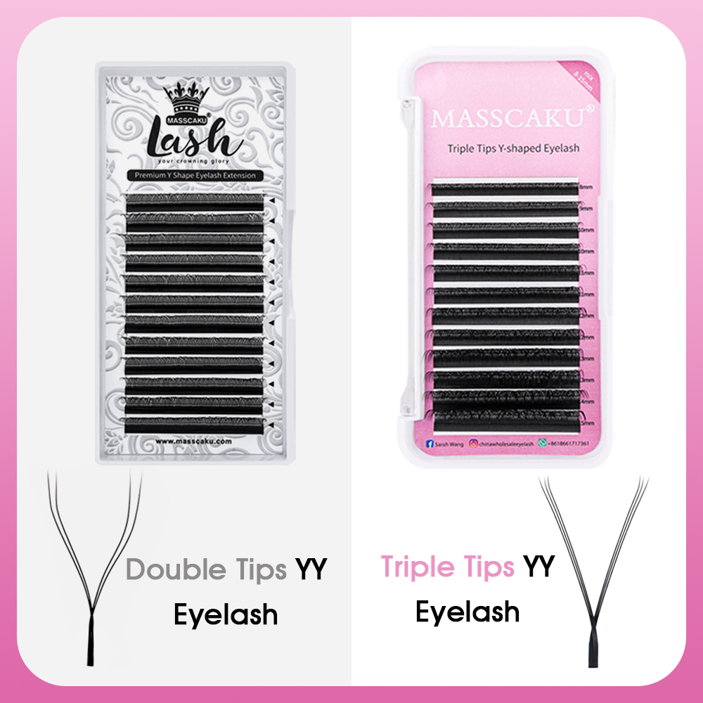 MASSCAKU-وصلات رموش طبيعية ، م - مراجعة Eyelash Extension Russian وسعره