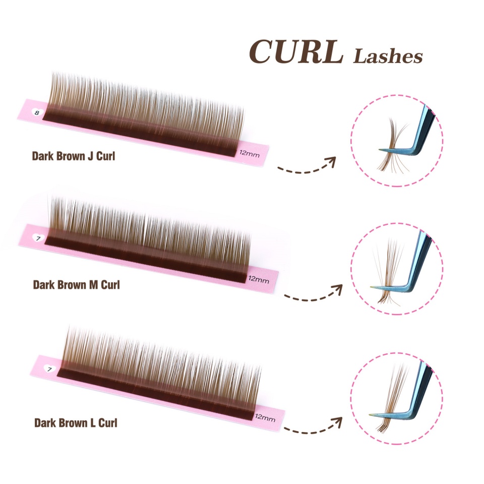 بني داكن رمش تمديد 0.05 0.07 م - مراجعة Eyelash Extension Russian وسعره