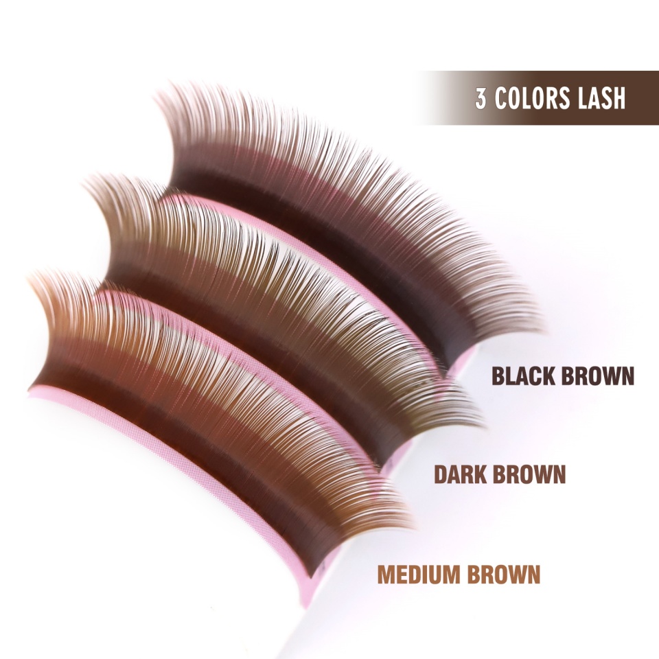 بني داكن رمش تمديد 0.05 0.07 م - مراجعة Eyelash Extension Russian وسعره