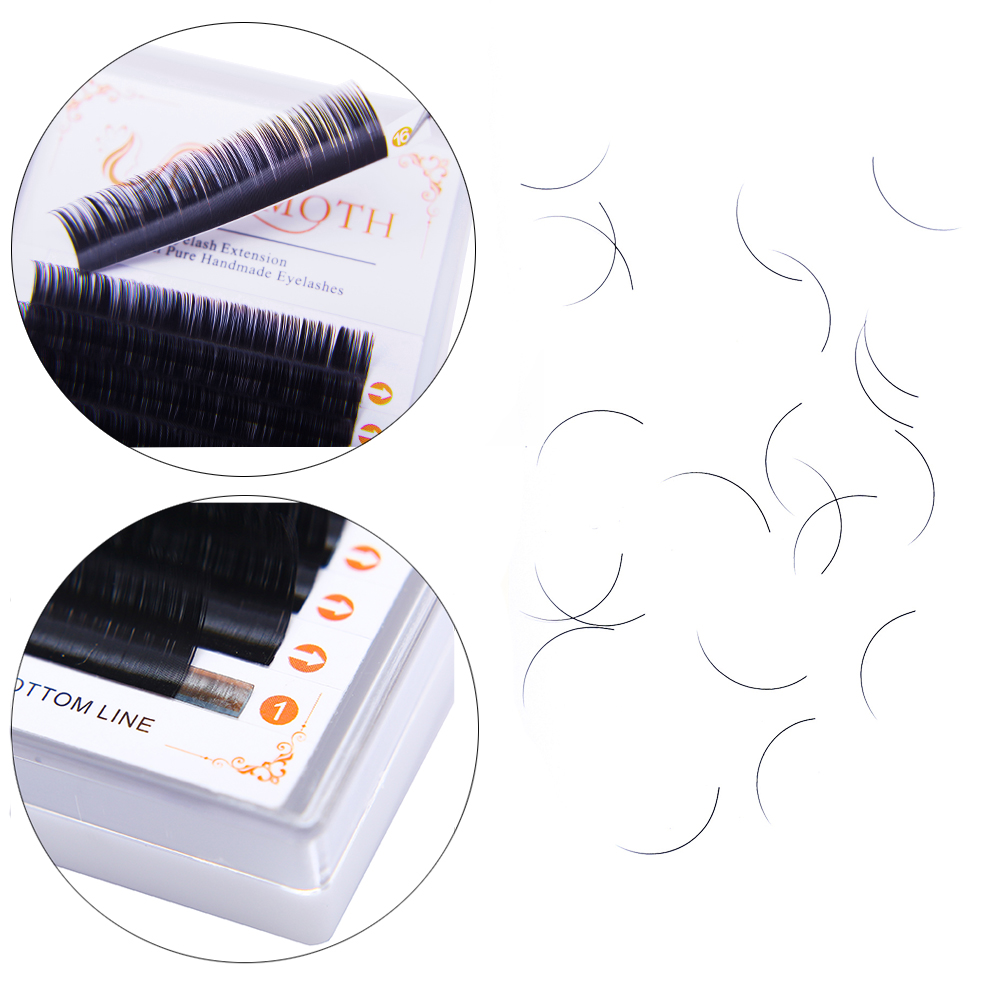 DOSMOTH 10 علب 16 صف 7-16 مم ر - مراجعة Eyelash Extension Human Hair وسعره